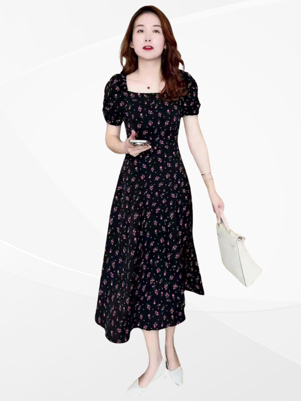 Đầm Dự Tiệc Cổ Viền Cườm Xẻ Tà - MS1978