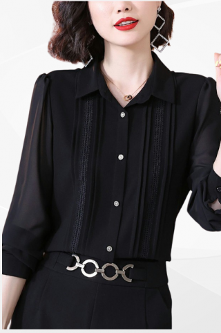 ÁO SƠ MI XẾP LY VIỀN REN - MS1967